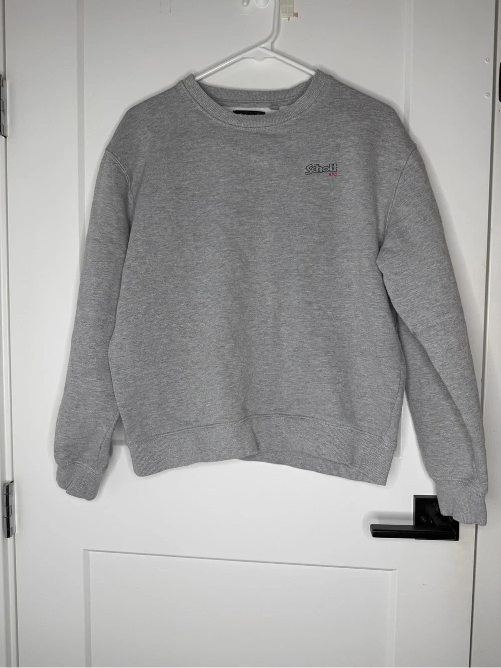 Schott NYC Light Gray Crewneck Sweatshirt - Men's
